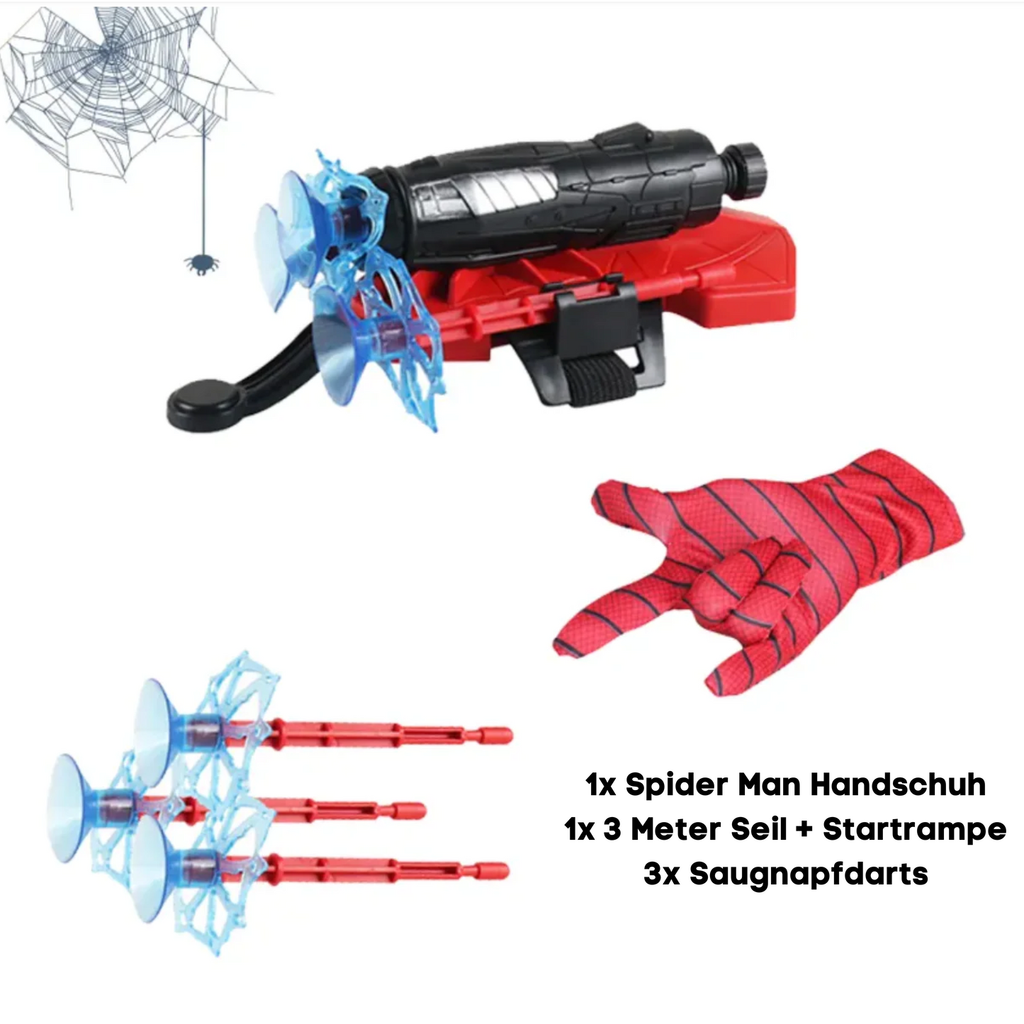 Spider Man Saugnapf Spinnenweben Handschuh