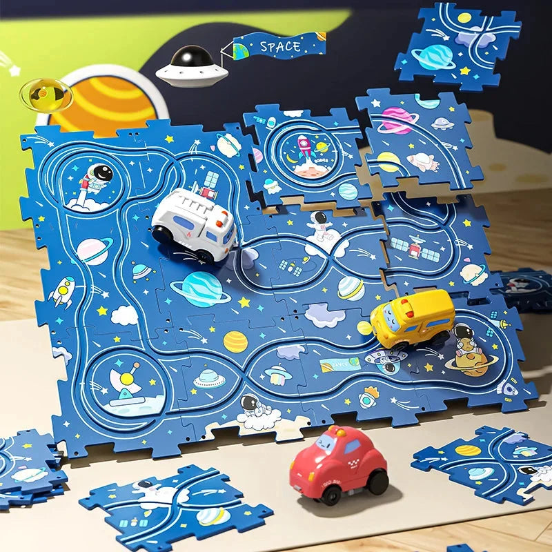 Montessori Auto Puzzle-Bahn
