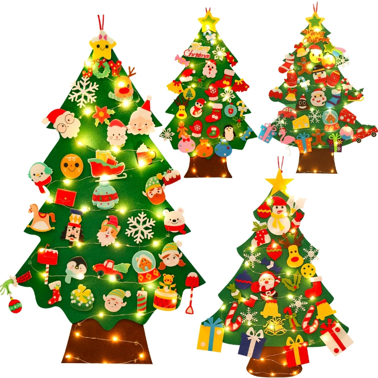 Filz Weihnachtsbaum mit GRATIS Lichterkette